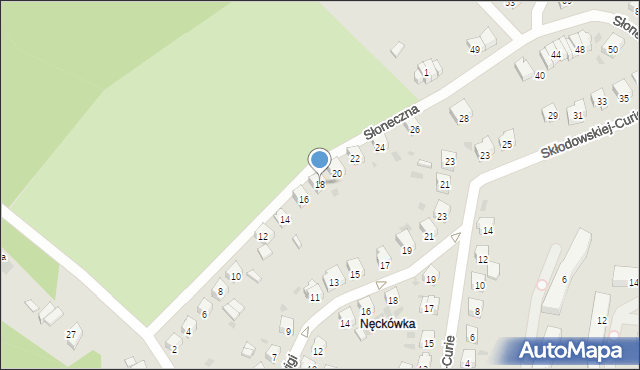 Biecz, Słoneczna, 18, mapa Biecz