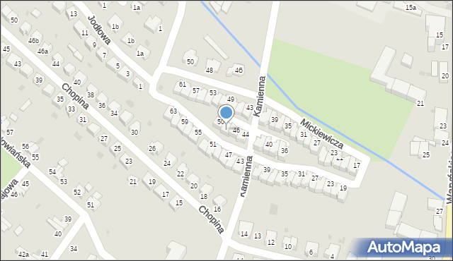 Bielawa, Słowackiego Juliusza, 48, mapa Bielawa