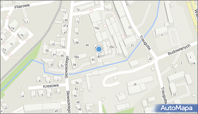 Bielsko-Biała, Słowackiego Juliusza, 62, mapa Bielsko-Białej