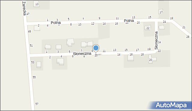 Biskupice, Słoneczna, 10, mapa Biskupice