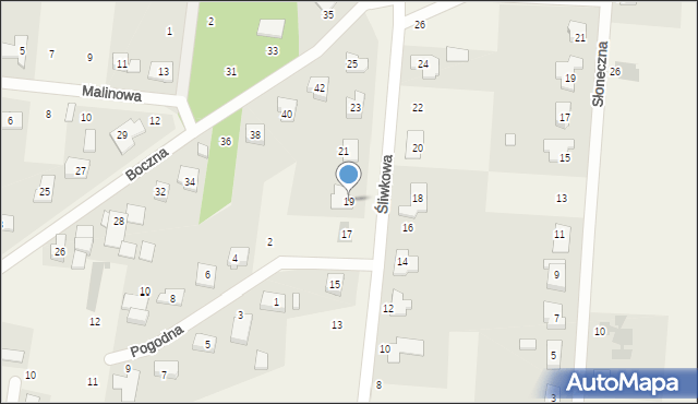 Biskupice, Śliwkowa, 19, mapa Biskupice