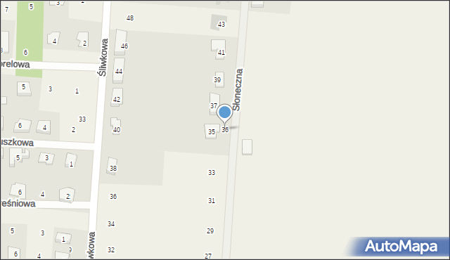 Biskupice, Słoneczna, 36, mapa Biskupice