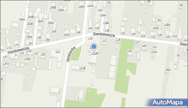 Bobrowniki, Słowackiego Juliusza, 121a, mapa Bobrowniki