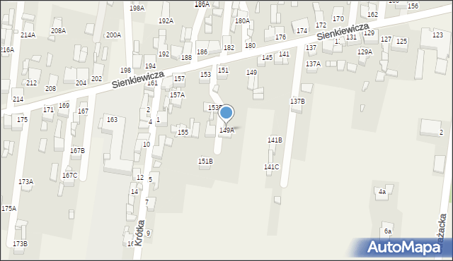 Bobrowniki, Słowackiego Juliusza, 149a, mapa Bobrowniki