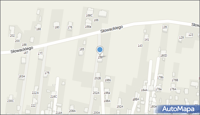 Bobrowniki, Słowackiego Juliusza, 159, mapa Bobrowniki