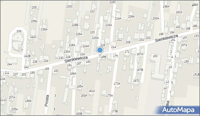 Bobrowniki, Słowackiego Juliusza, 179a, mapa Bobrowniki