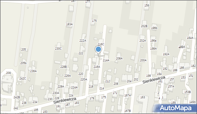 Bobrowniki, Słowackiego Juliusza, 216b, mapa Bobrowniki