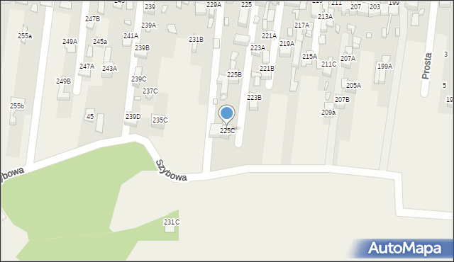 Bobrowniki, Słowackiego Juliusza, 225c, mapa Bobrowniki