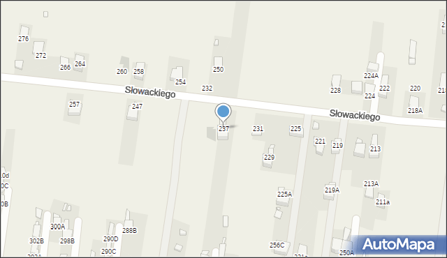 Bobrowniki, Słowackiego Juliusza, 237, mapa Bobrowniki