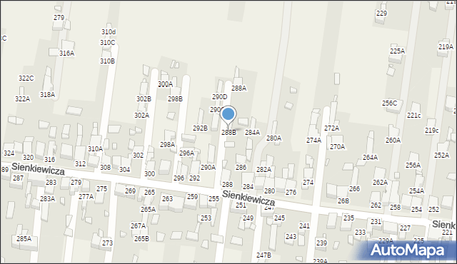 Bobrowniki, Słowackiego Juliusza, 288b, mapa Bobrowniki