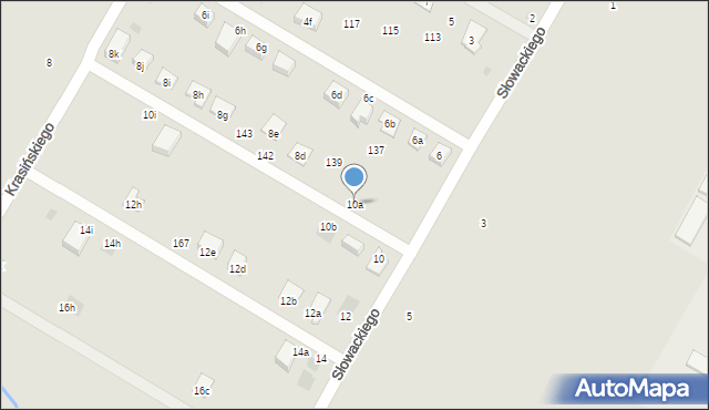 Boguchwała, Słowackiego Juliusza, 10a, mapa Boguchwała
