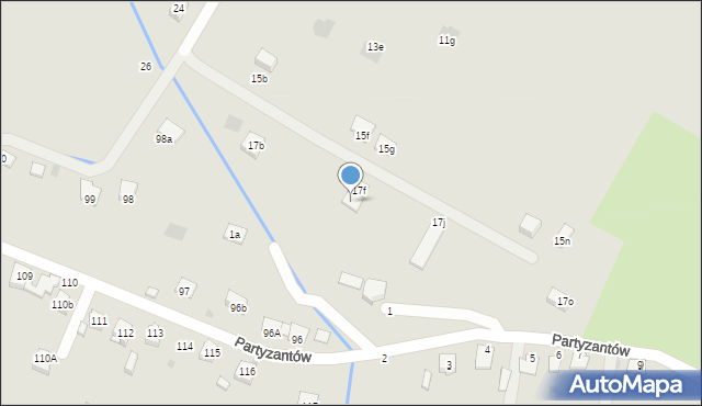 Boguchwała, Słowackiego Juliusza, 17g, mapa Boguchwała