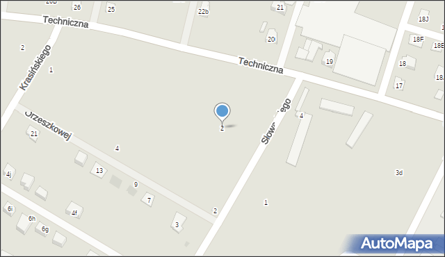 Boguchwała, Słowackiego Juliusza, 2, mapa Boguchwała