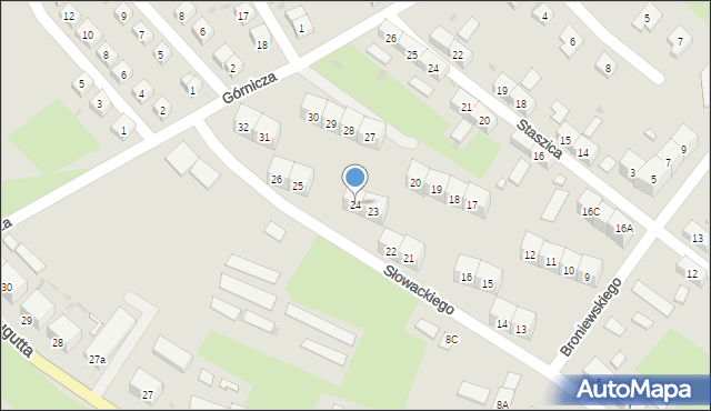 Boguszów-Gorce, Słowackiego Juliusza, 24, mapa Boguszów-Gorce