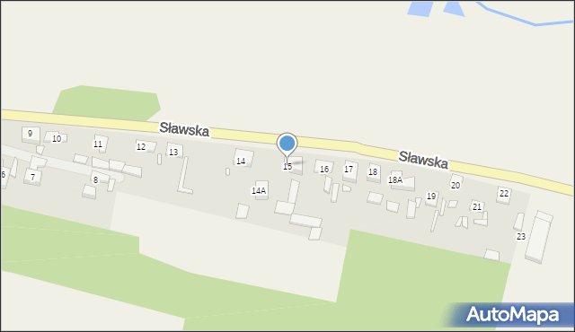 Bojadła, Sławska, 15, mapa Bojadła