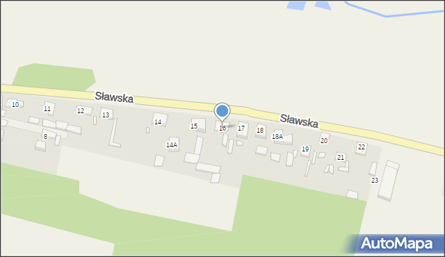 Bojadła, Sławska, 16, mapa Bojadła