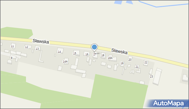 Bojadła, Sławska, 17, mapa Bojadła