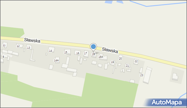 Bojadła, Sławska, 18, mapa Bojadła