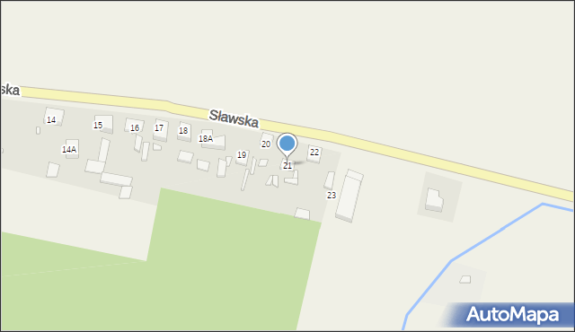 Bojadła, Sławska, 21, mapa Bojadła