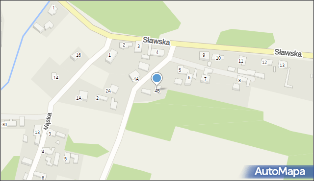 Bojadła, Sławska, 4B, mapa Bojadła