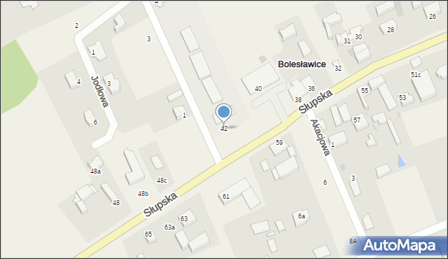 Bolesławice, Słupska, 42, mapa Bolesławice