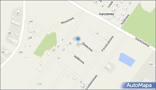 Boszkowo-Letnisko, Śliwkowa, 7, mapa Boszkowo-Letnisko