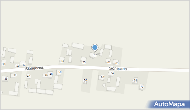 Broszków, Słoneczna, 57, mapa Broszków