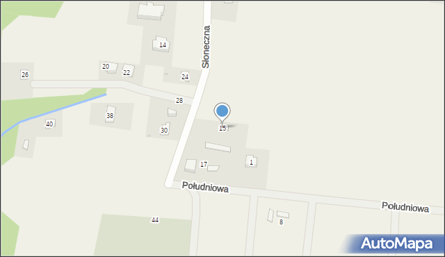 Brwilno, Słoneczna, 15, mapa Brwilno