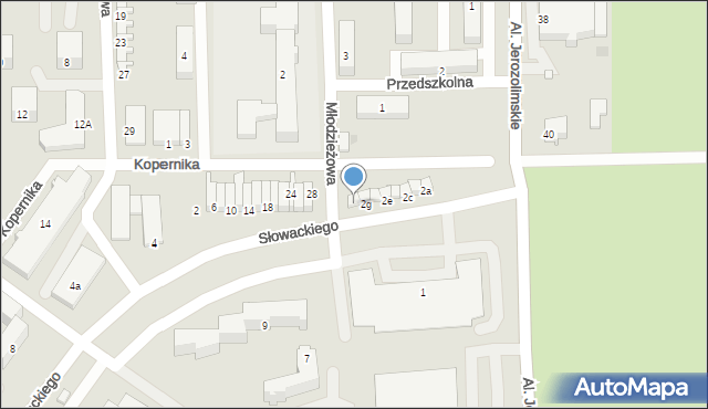 Brzeg Dolny, Słowackiego Juliusza, 2h, mapa Brzeg Dolny