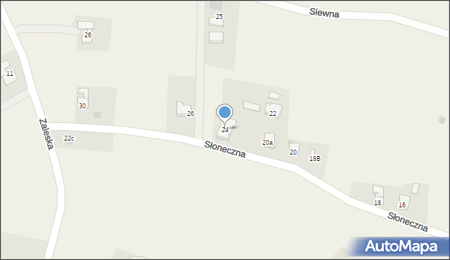 Brzezówka, Słoneczna, 24, mapa Brzezówka