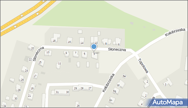 Budzistowo, Słoneczna, 3, mapa Budzistowo