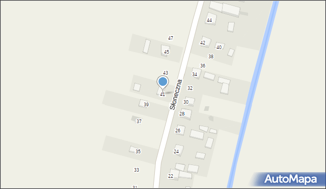 Bugaj, Słoneczna, 41, mapa Bugaj