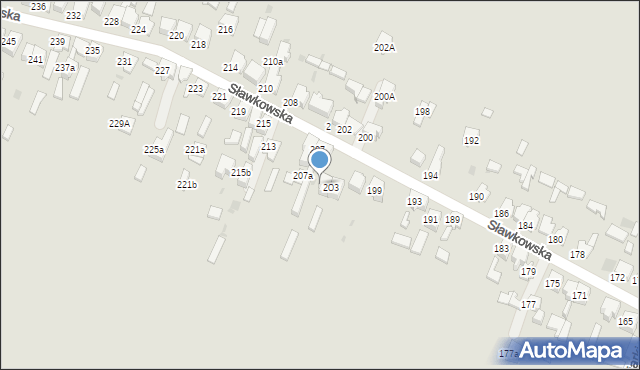 Bukowno, Sławkowska, 205, mapa Bukowno