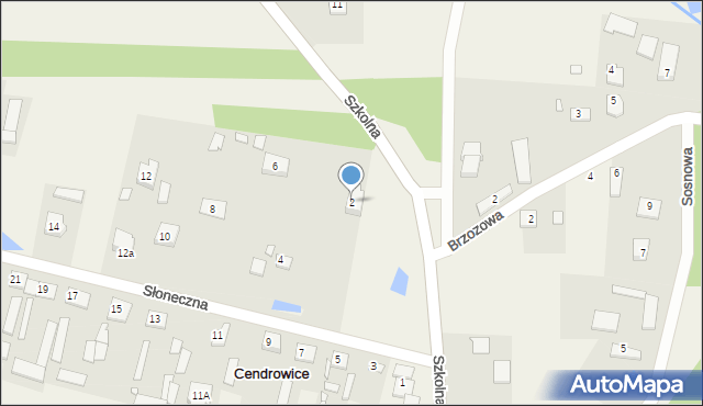 Cendrowice, Słoneczna, 2, mapa Cendrowice