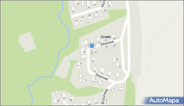 Chełmno, Śliwowa, 12, mapa Chełmno