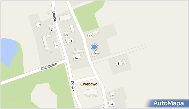 Chlebowo, Słoneczna, 10, mapa Chlebowo