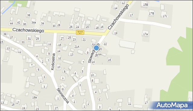 Chlewiska, Słowackiego Juliusza, 18, mapa Chlewiska