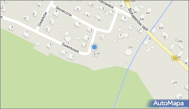 Chocianów, Słoneczna, 3, mapa Chocianów