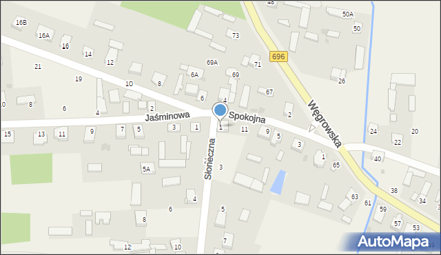 Chodów, Słoneczna, 1, mapa Chodów