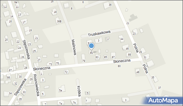Chomęcice, Słoneczna, 81, mapa Chomęcice