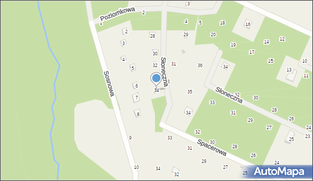 Chorzeszów, Słoneczna, 34, mapa Chorzeszów