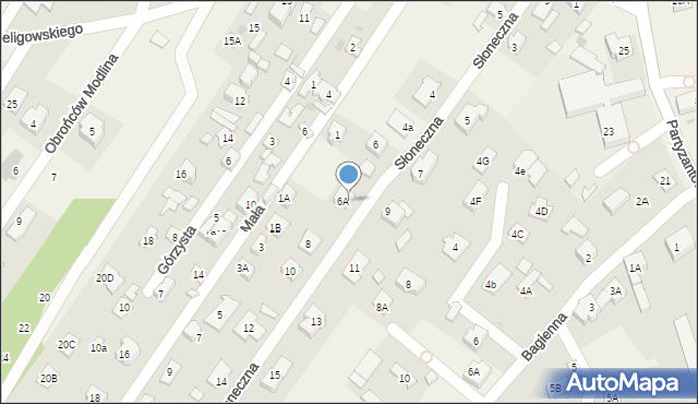 Chotomów, Słoneczna, 6B, mapa Chotomów