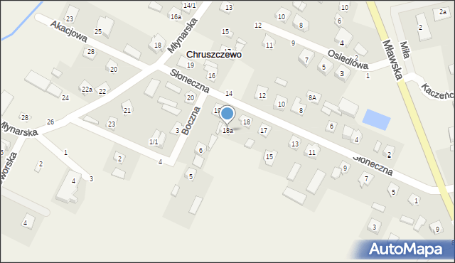 Chruszczewo, Słoneczna, 18a, mapa Chruszczewo