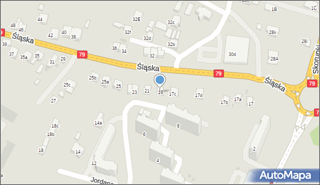 Chrzanów, Śląska, 19, mapa Chrzanów