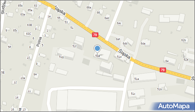 Chrzanów, Śląska, 51e, mapa Chrzanów