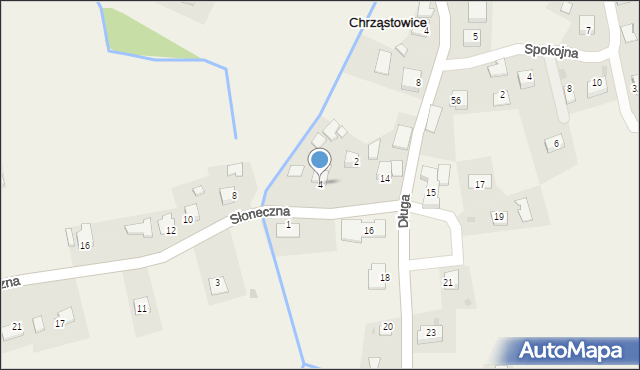 Chrząstowice, Słoneczna, 4, mapa Chrząstowice