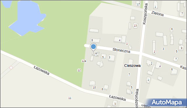 Cieszowa, Słoneczna, 9, mapa Cieszowa