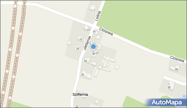 Ciosowa, Ślefarnia, 30, mapa Ciosowa