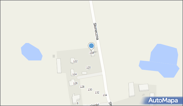 Czaple, Słoneczna, 118, mapa Czaple