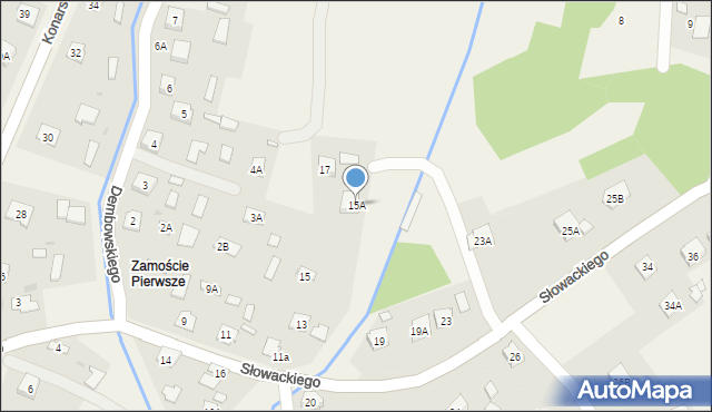 Czarna, Słowackiego Juliusza, 15A, mapa Czarna